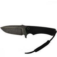 photo coltello outdoor - g10 lama nera logo nero 1